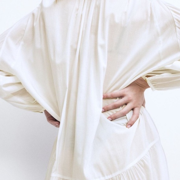 Plus Size White Tiered Maxi Dress - Picture 2 of 8